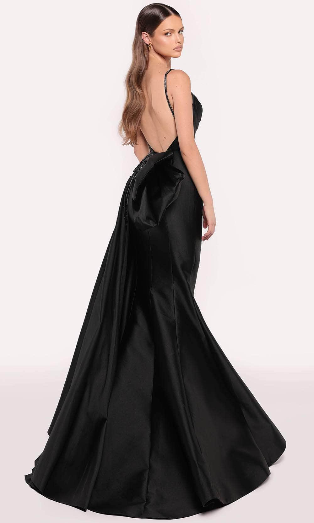 Tarik Ediz 98757 - Spaghetti Strap Taffeta Gown Evening Gown