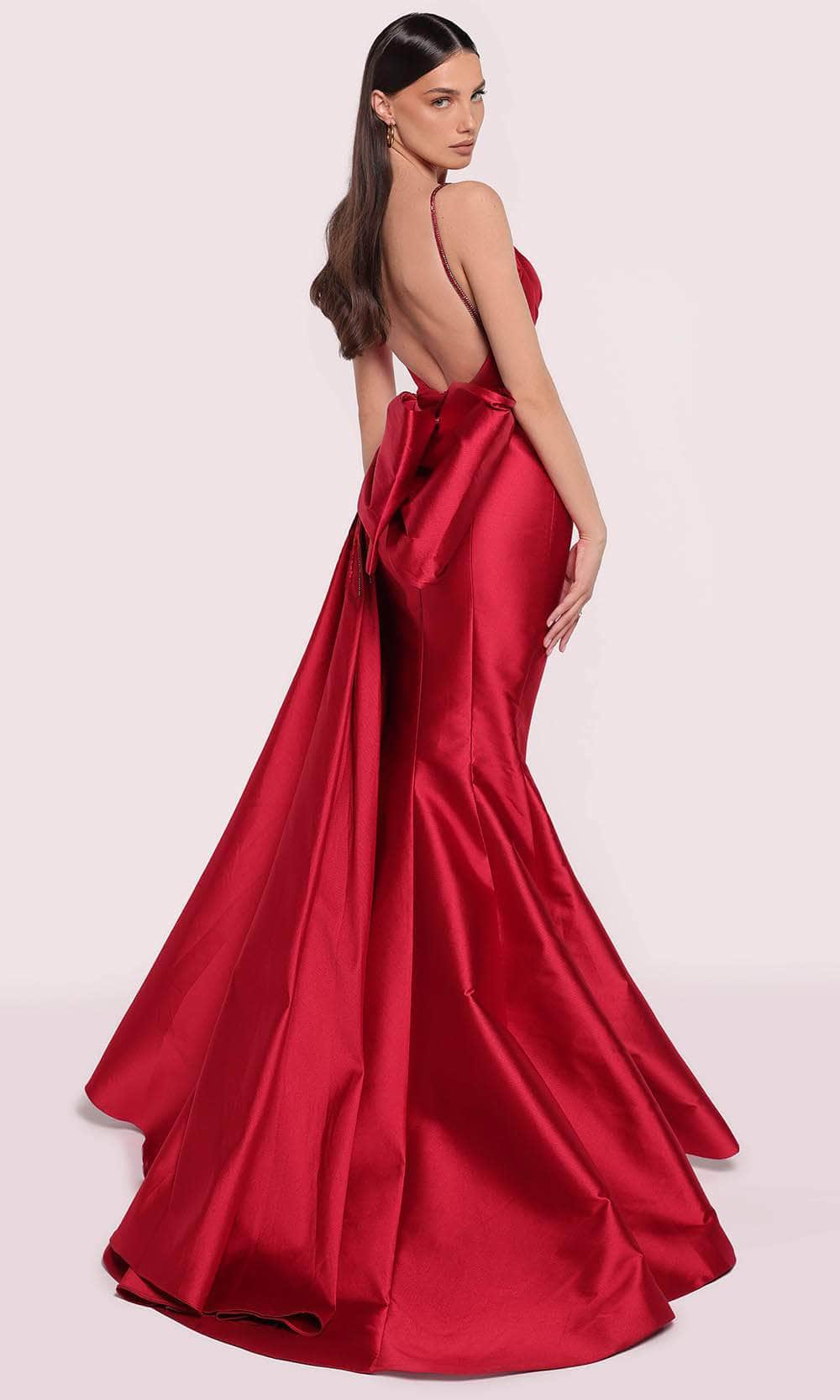 Tarik Ediz 98757 - Spaghetti Strap Taffeta Gown Evening Gown