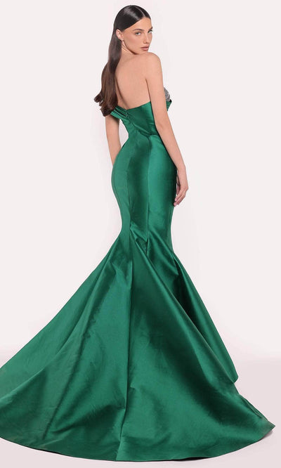 Tarik Ediz 98766 - Asymmetrical Neck Evening Gown Evening Dresses