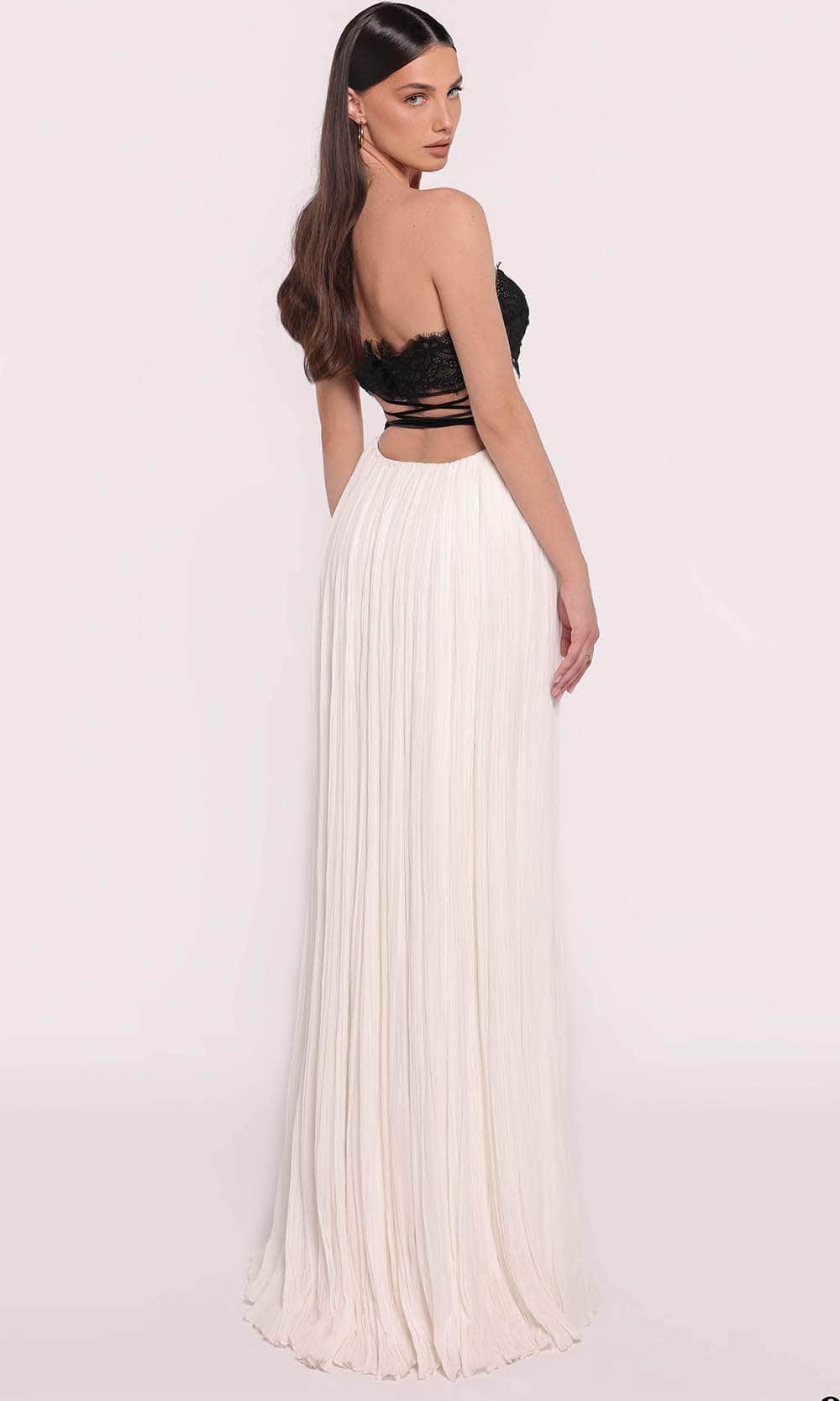 Tarik Ediz 98773 - Shirred Cutout Back Gown Evening Gown