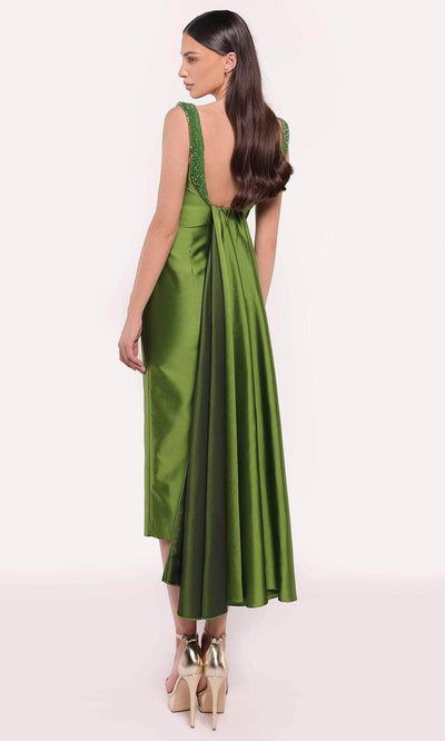 Tarik Ediz 98785 - Open Back Taffeta Dress Cocktail Dresses