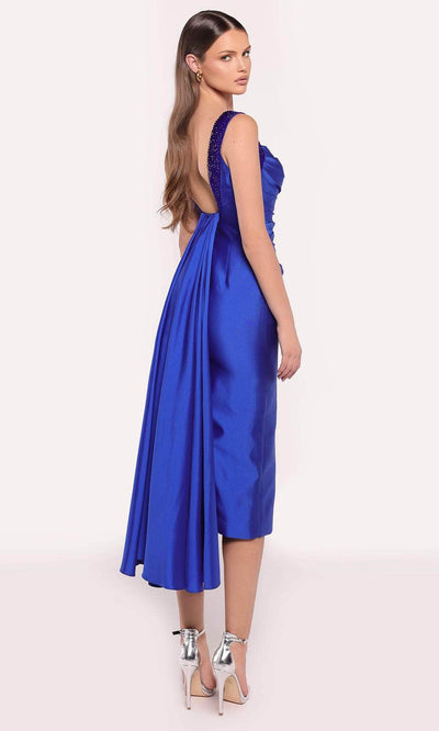 Tarik Ediz 98785 - Open Back Taffeta Dress Cocktail Dresses