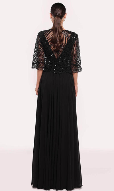 Tarik Ediz 98811 - Cape Overlay A-Line Gown Evening Dress