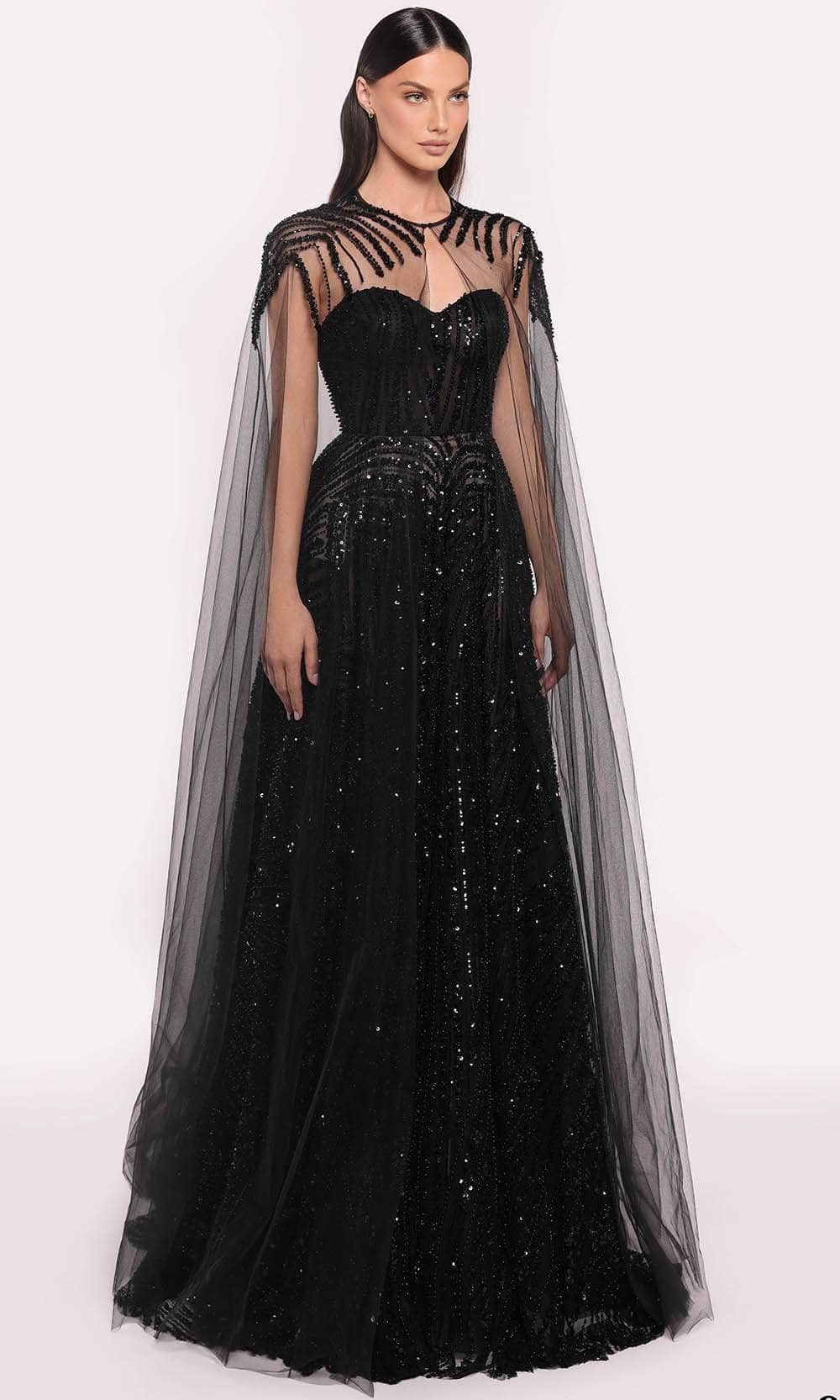 Tarik Ediz 98822 - Strapless Beaded evening Gown Prom Dresses 0 /  Black