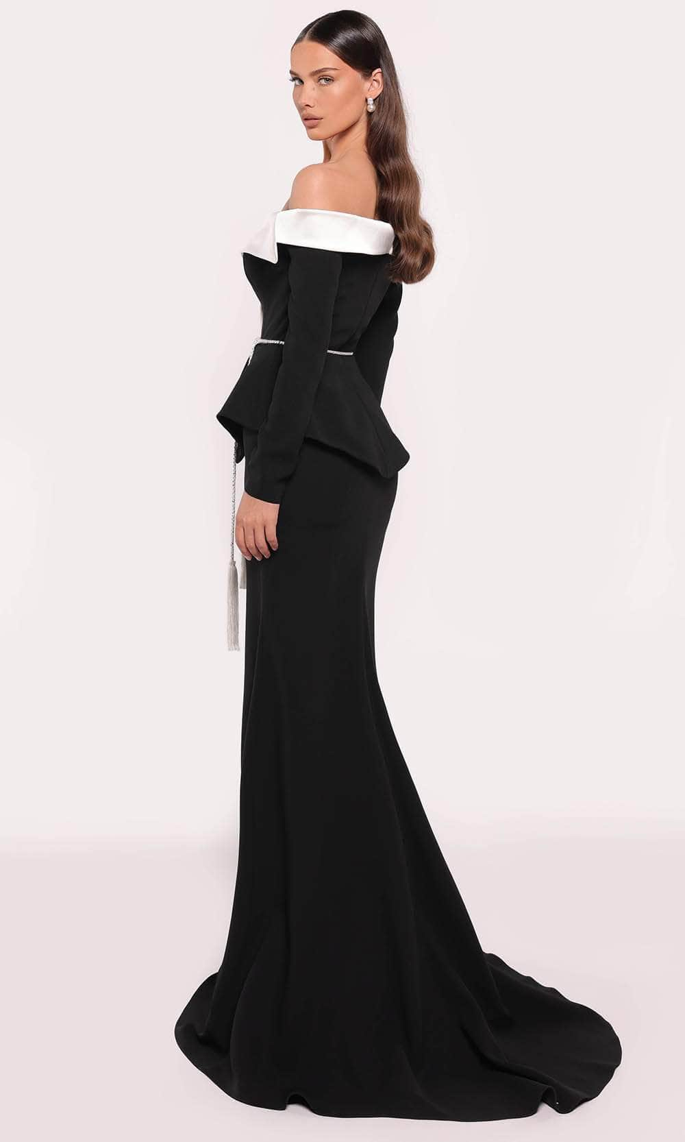 Tarik Ediz 98841 - Off Shoulder Foldover Gown Mother of the Bride Dresses