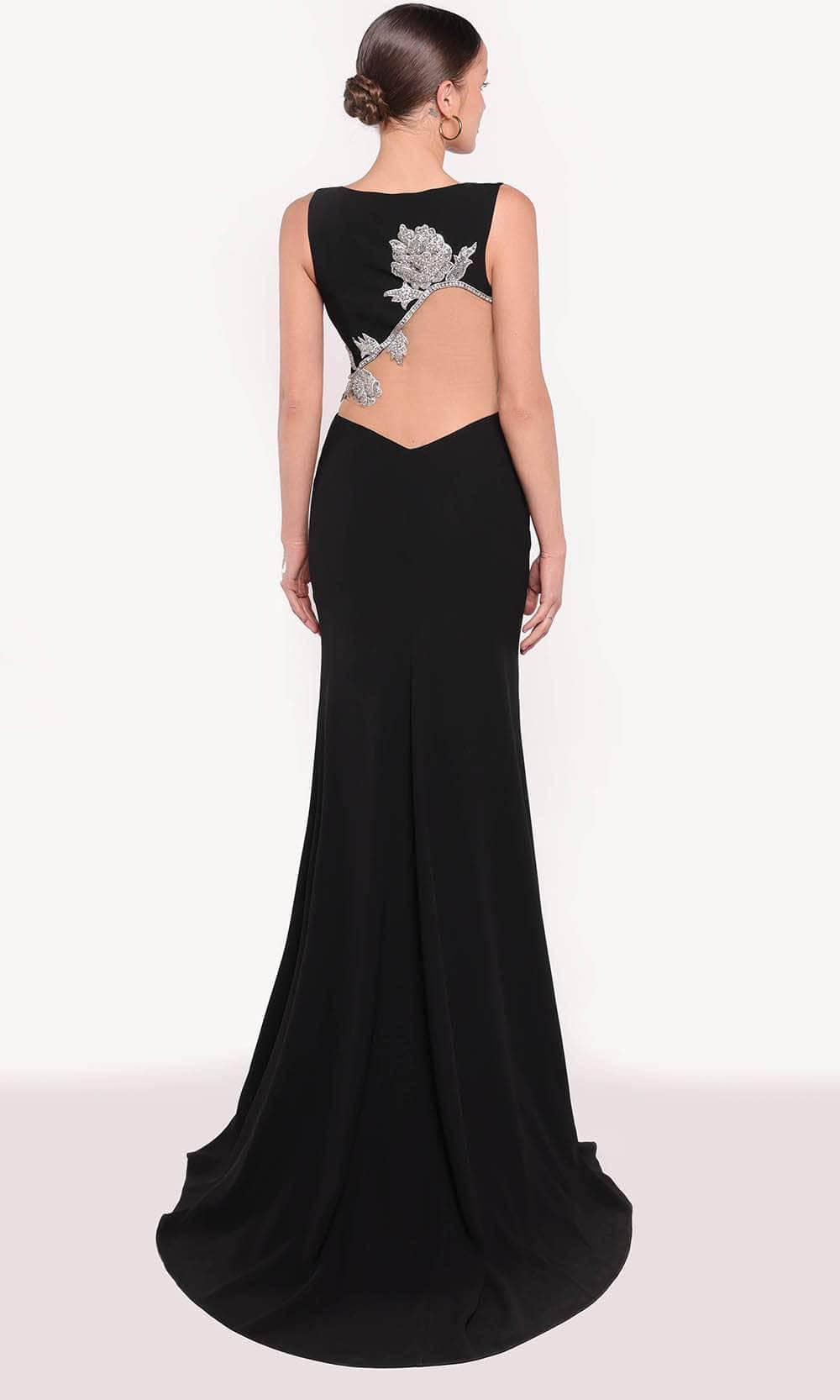 Tarik Ediz 98858 - Sleeveless Cutout Gown Military Ball