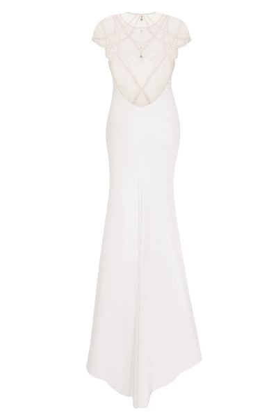 Tarik Ediz - Pearl Accented Trumpet Dress 50098 Special Occasion Dress