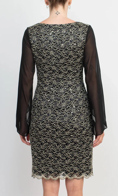 Connected Apparel TCM11590M1 - Sequined Lace Knee-Length Dress Homecoming Dresses