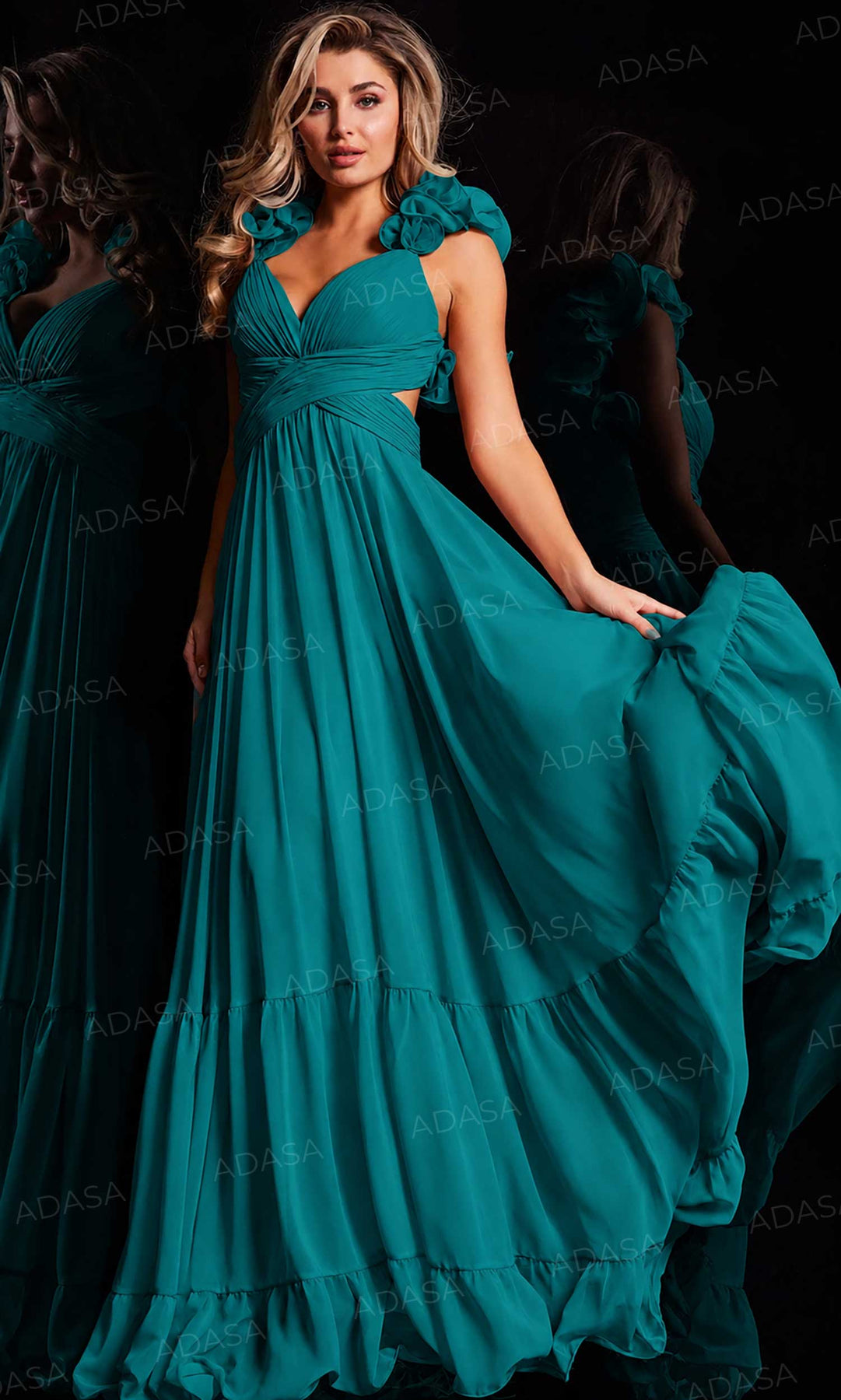 Jovani 26248 - Crisscross Bodice Prom Dress