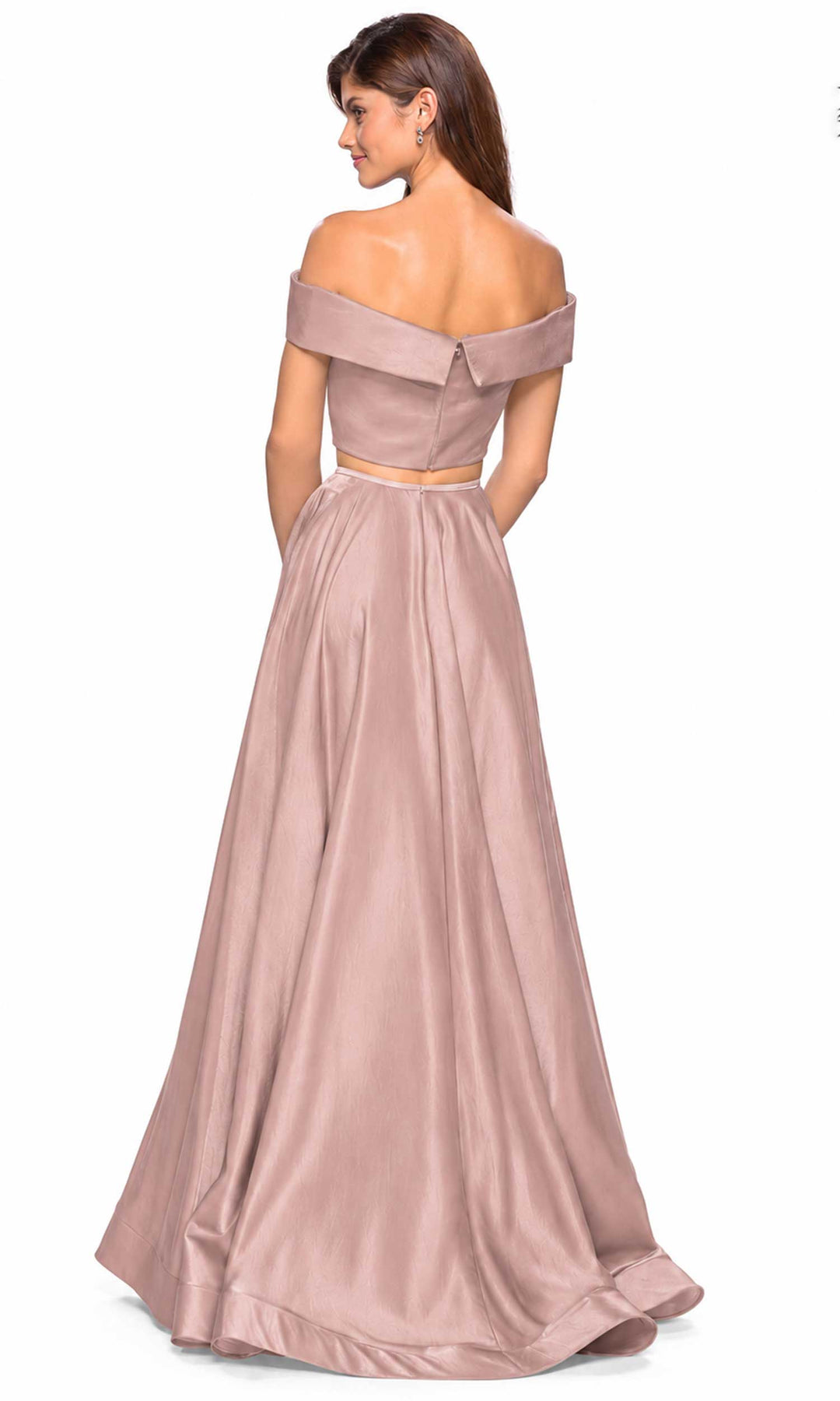 La Femme 26919SC - Two-Piece Satin A-Line Prom Dress