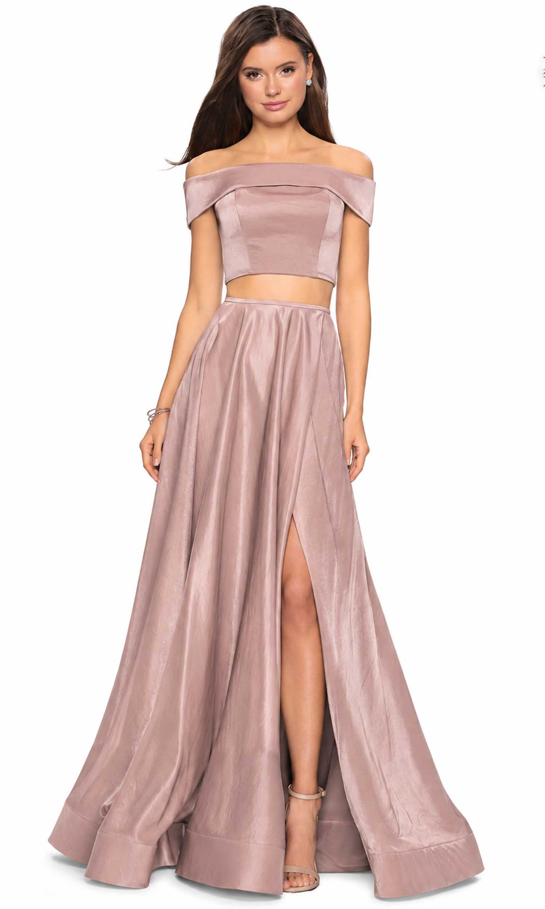 La Femme 26919SC - Two-Piece Satin A-Line Prom Dress