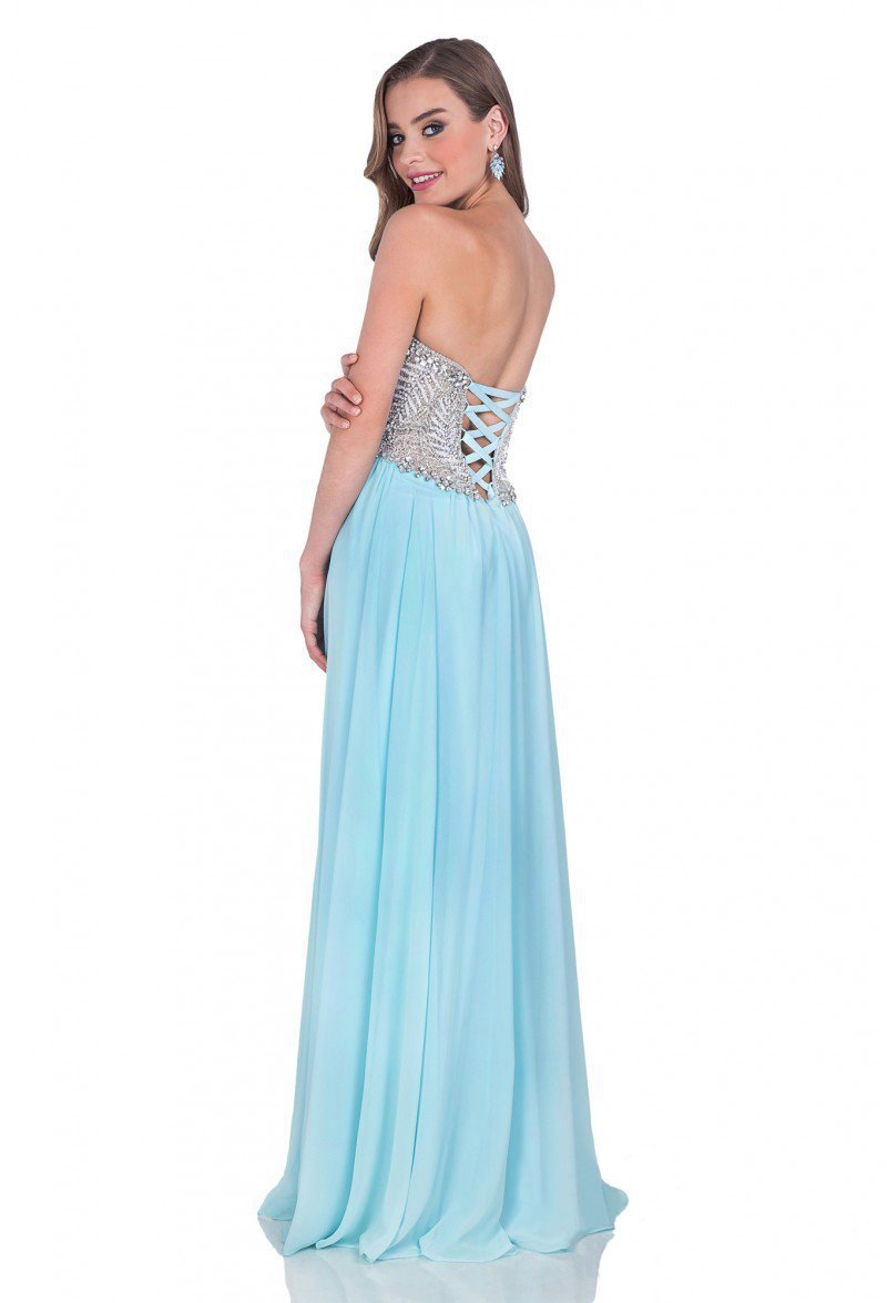 Terani Couture - 1611P0207A Fully Jeweled Bodice Evening Dress Special Occasion Dress