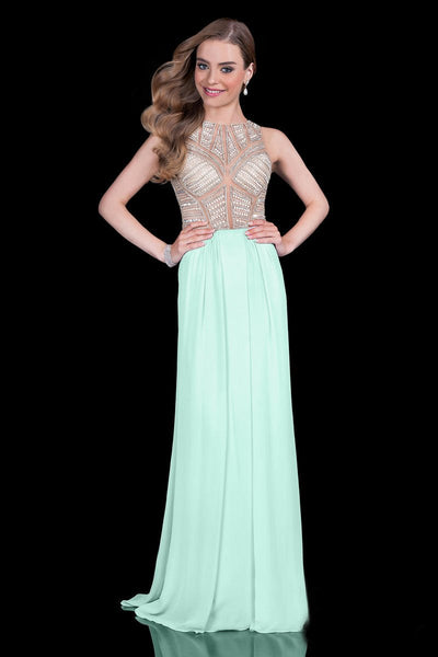 Terani Couture - 1615P1294A Pearls and Crystals Embellished Long Gown Special Occasion Dress