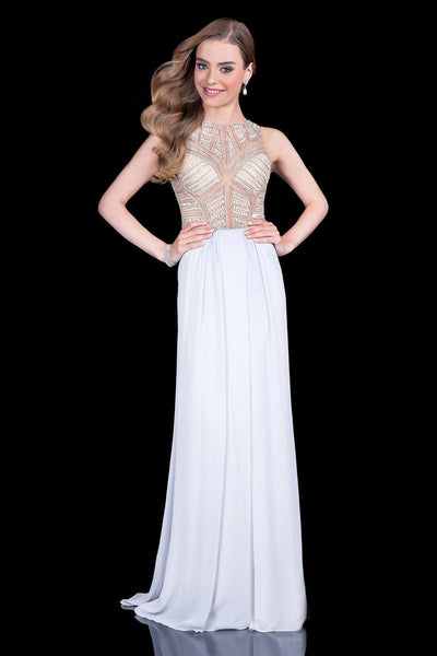 Terani Couture - 1615P1294A Pearls and Crystals Embellished Long Gown Special Occasion Dress
