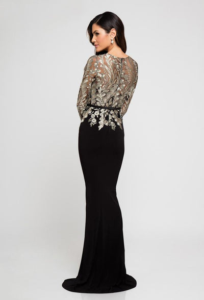 Terani Couture - 1723E4290 Gilded Embroidered Long sleeves Evening Gown Special Occasion Dress