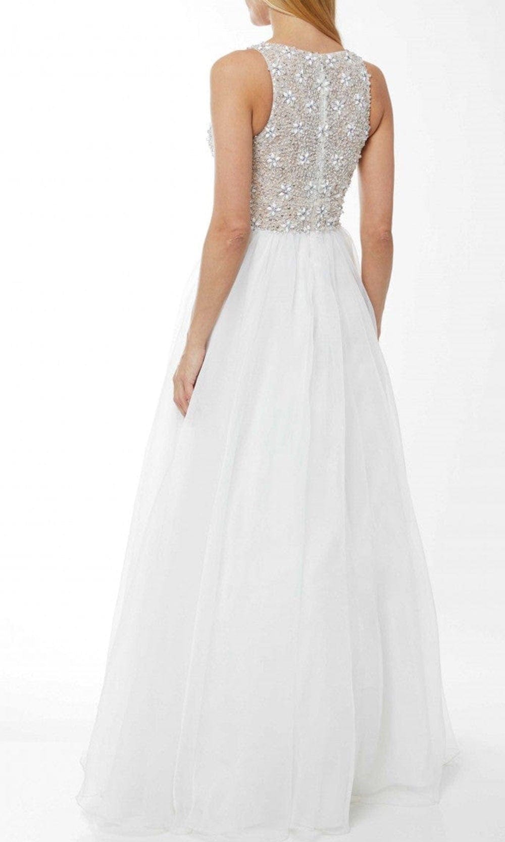 Terani Couture - 1811P5733 Beaded V-Neck A-Line Gown Special Occasion Dress
