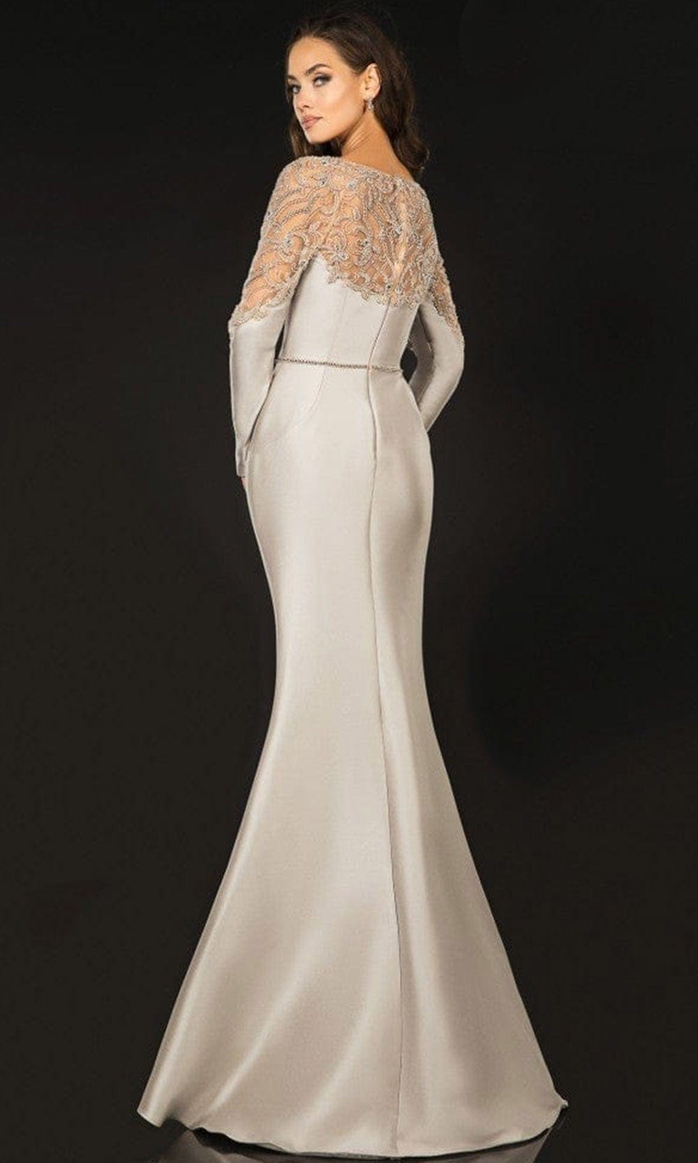 Terani Couture - 2011M2457 Bateau Sheer Embellished Gown Special Occasion Dress