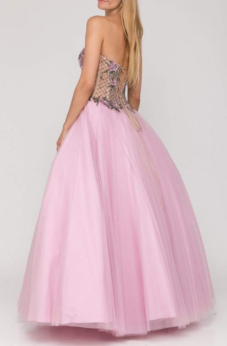 Terani Couture - 2011P1149 Beaded Illusion Lattice Tulle Ballgown Prom Dresses