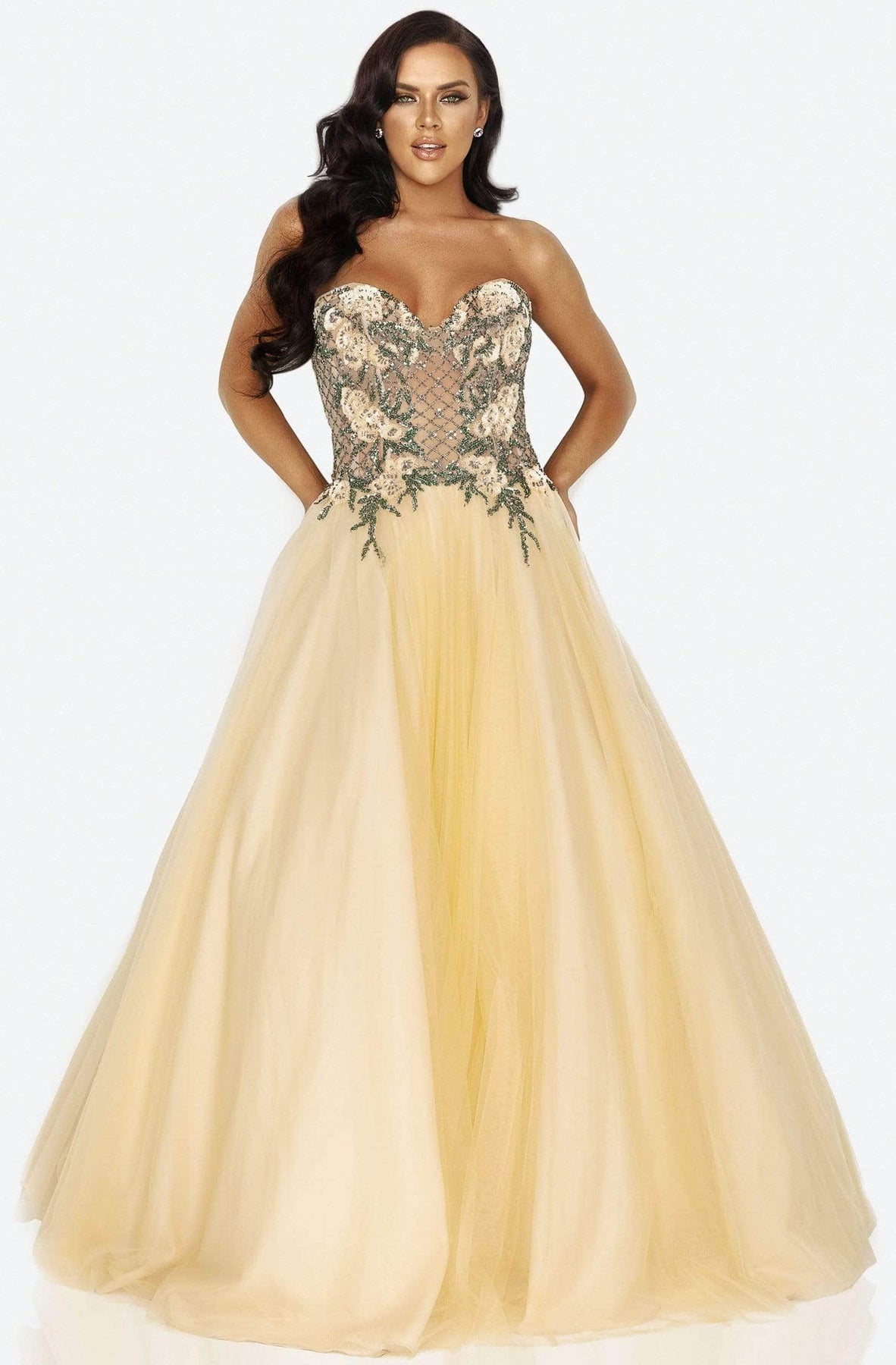 Terani Couture 2011P1149 - Beaded Tulle Ballgown Prom Dresses