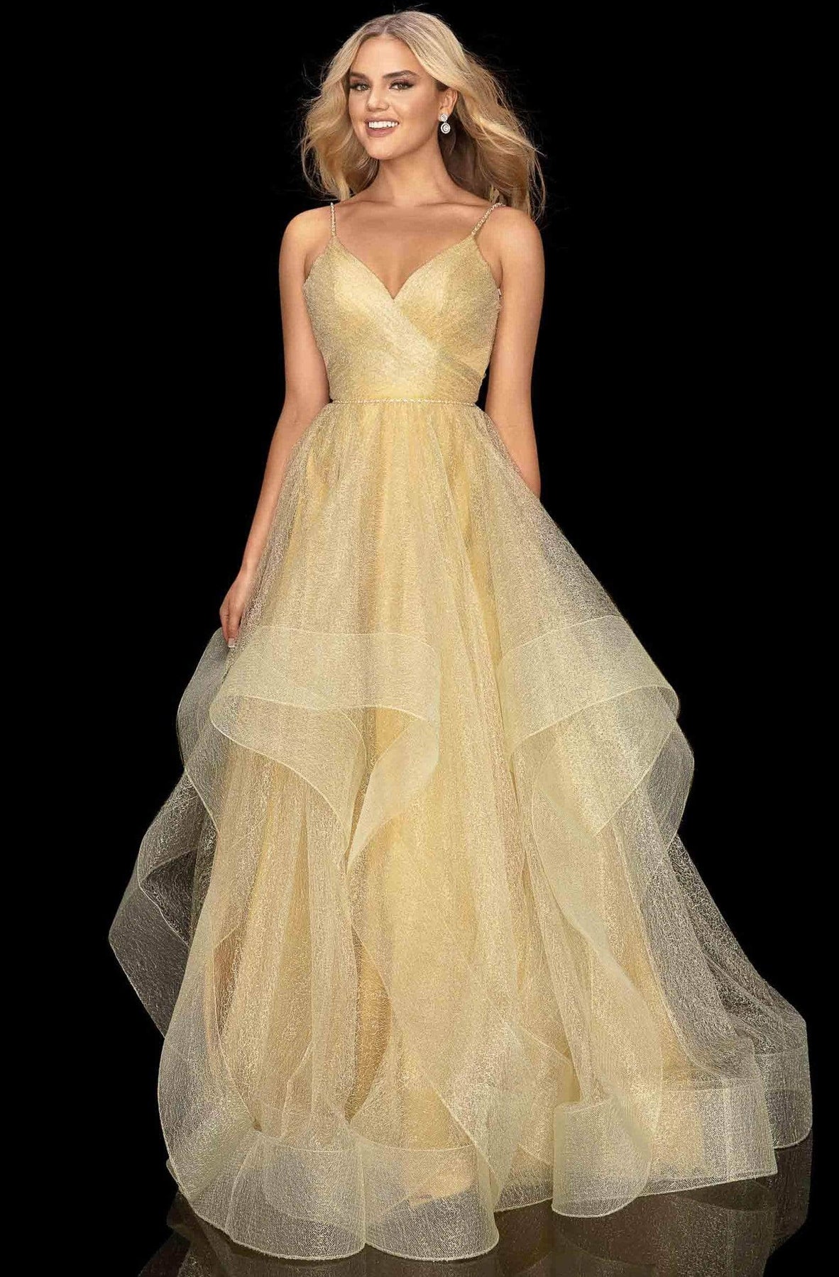 Terani Couture 2011P1213 - Tiered A-Line Gown Prom Dresses