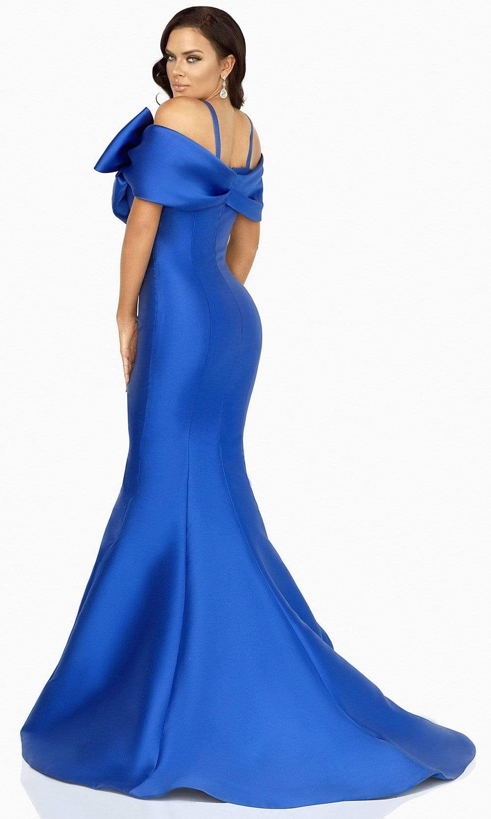 Terani Couture - 2012E2279 Bow Accented Mermaid Dress With Train Evening Dresses