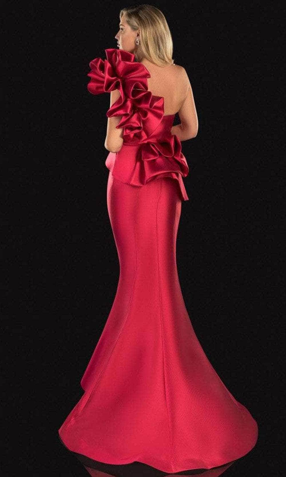 Terani Couture 2021E2809 - One Shoulder Peplum Evening Dress Evening Dress