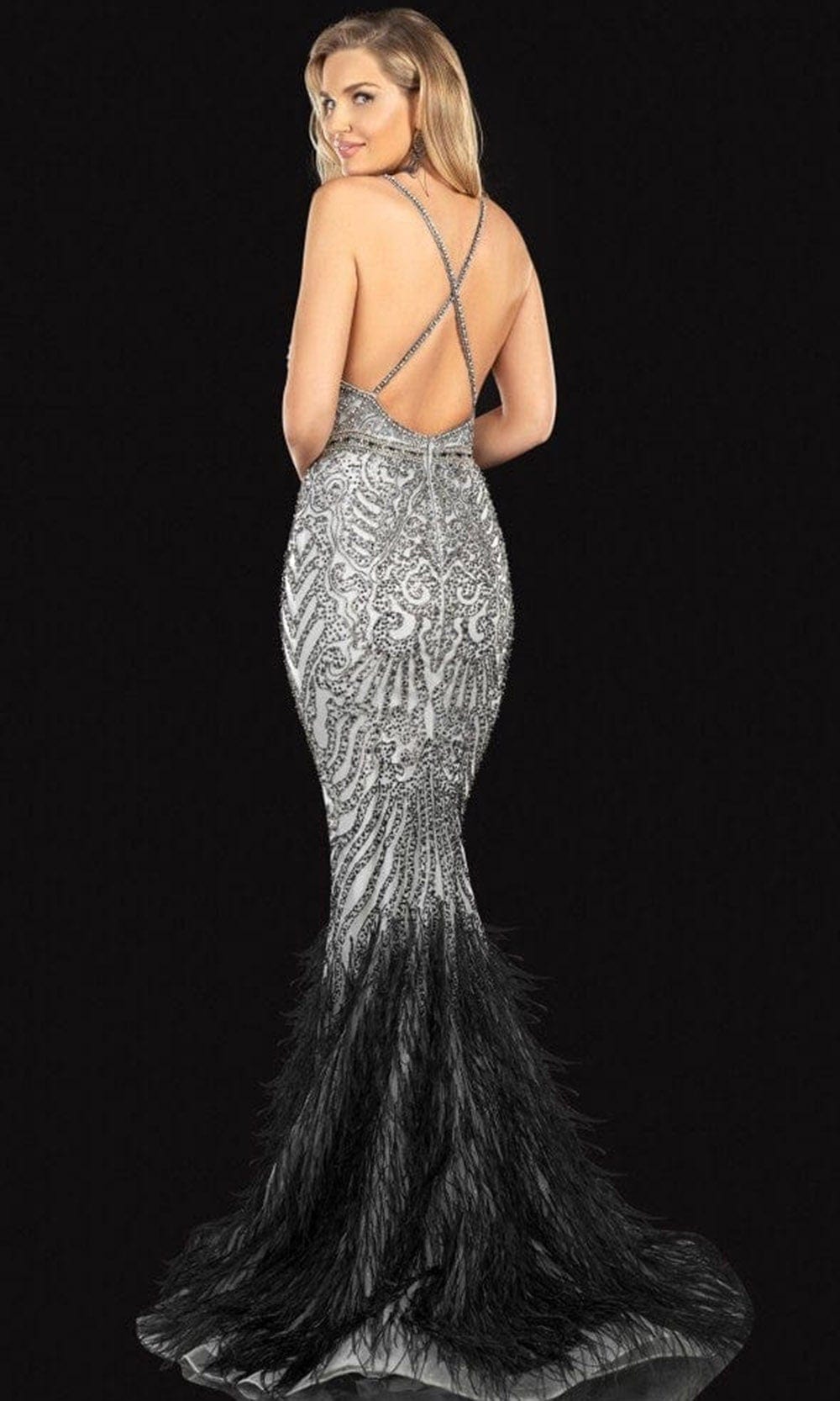 Terani Couture - 2021GL3145 Scoop Beaded Mermaid Gown Special Occasion Dress