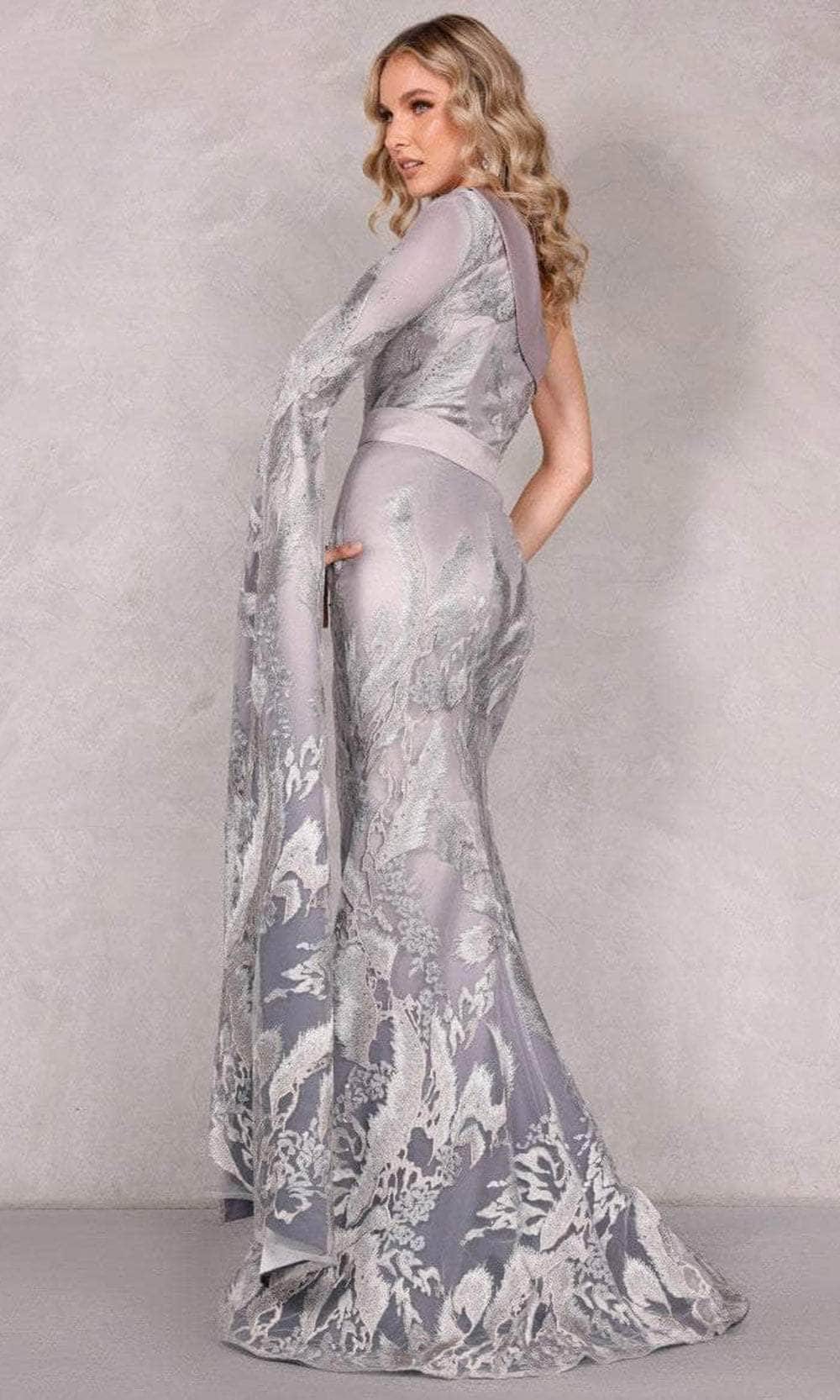 Terani Couture 2111E4755 - One Shoulder Sheath Long Dress Evening Dresses