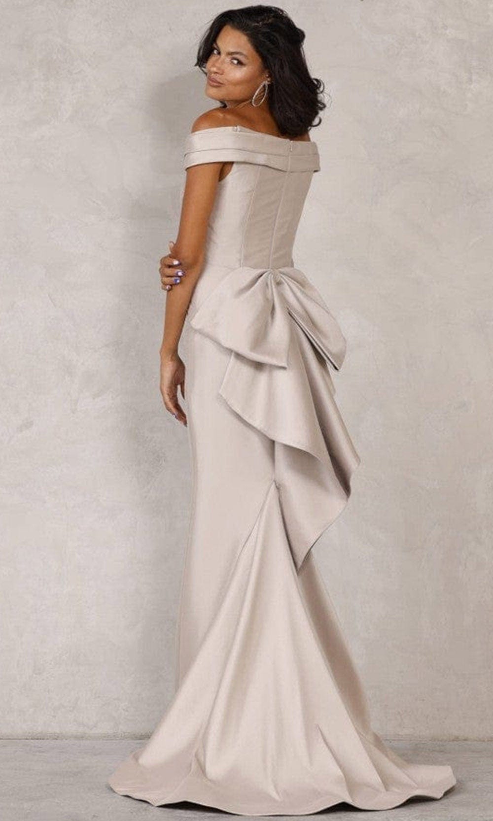 Terani Couture - 2111M5299 Off Shoulder Ruched Long Gown Special Occasion Dress
