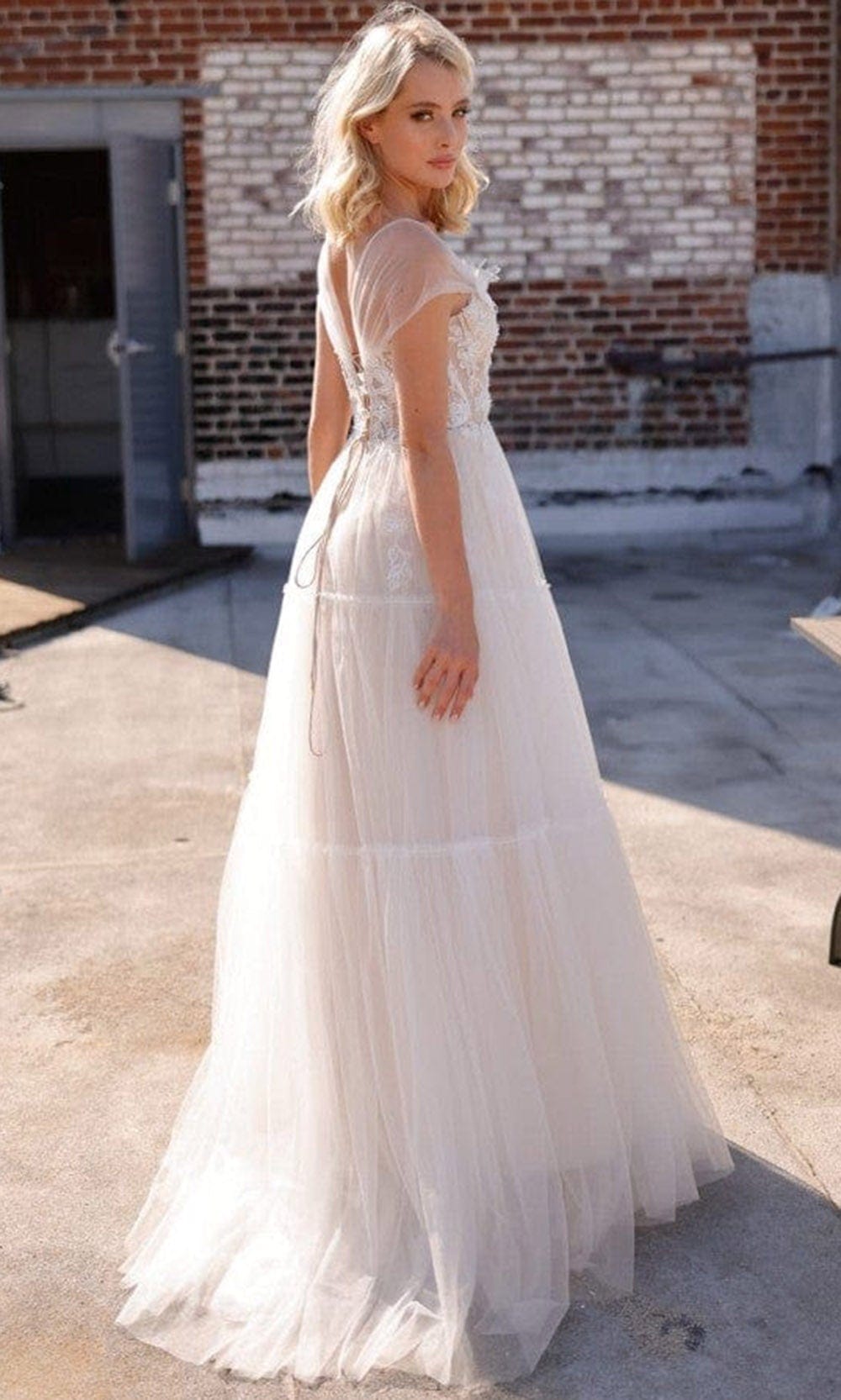 Terani Couture - 2215P0024 Shawl Drape Corset Gown Special Occasion Dress