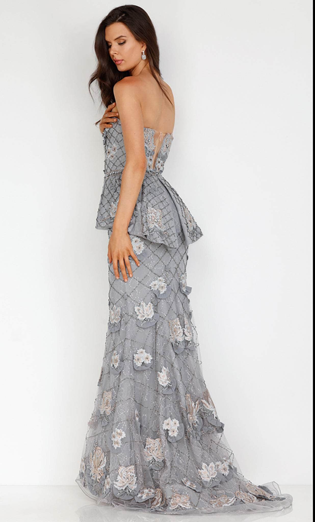 Terani Couture 231E0307 - Strapless Peplum Evening Gown Special Occasion Dress