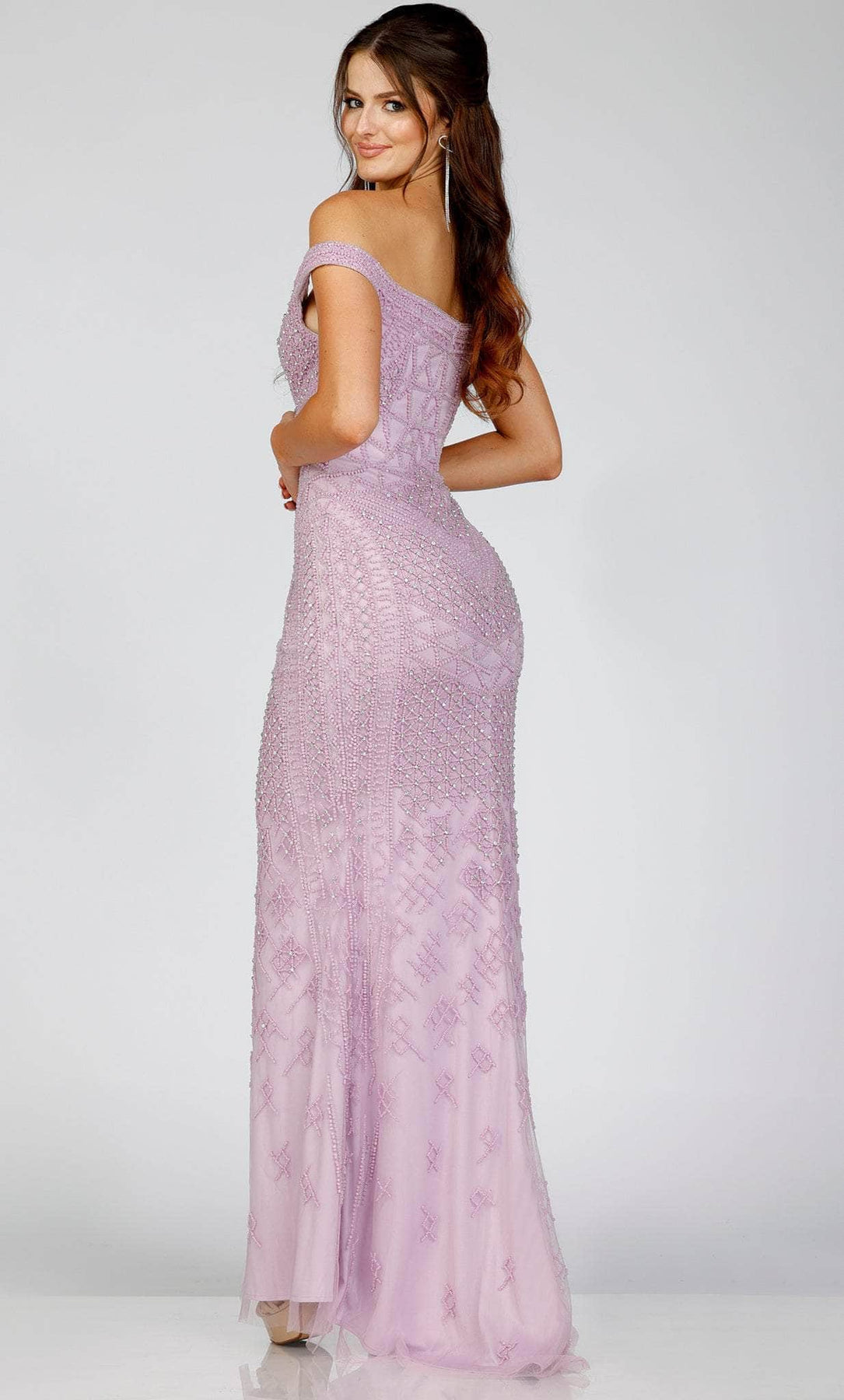 Terani Couture 231GL0411 - Off-Shoulder Mermaid Dress Evening Dresses 00 / Lilac
