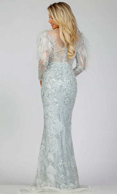 Terani Couture 231M0491 - Fur Ornate Mermaid Evening Gown Special Occasion Dress
