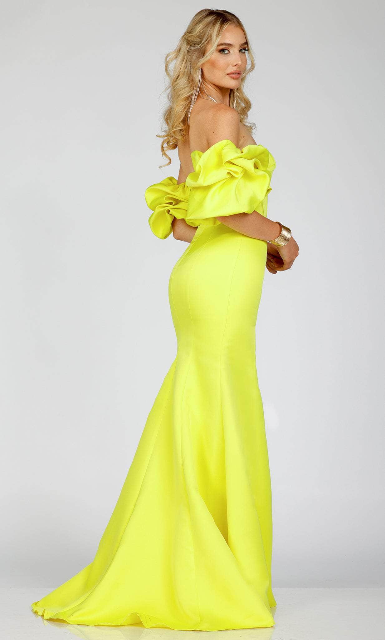 Terani Couture 231P0181 - Off-Shoulder Ruffled Sleeve Prom Gown Special Occasion Dress
