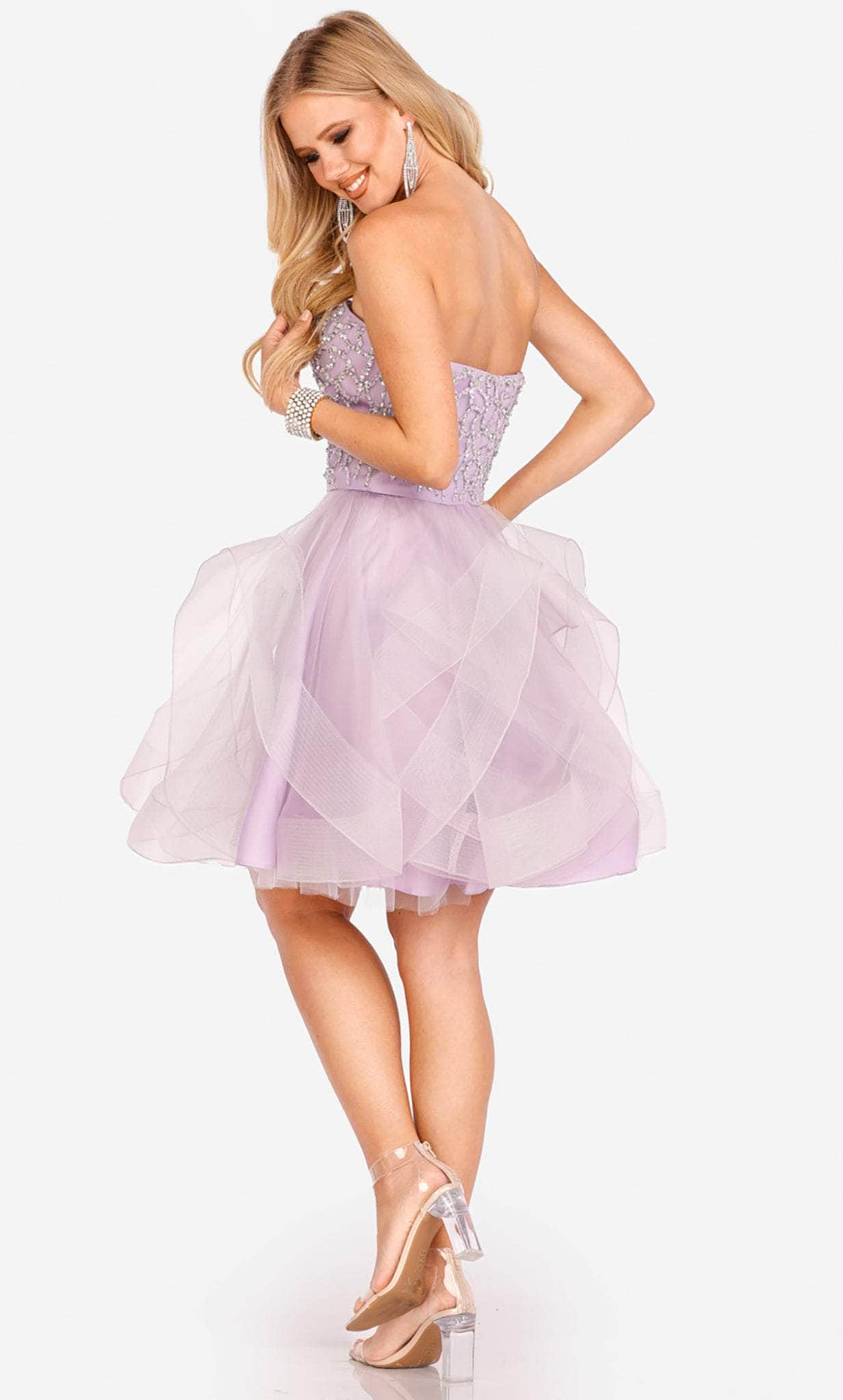 Terani Couture 231P0590 - Strapless Tulle A-Line Cocktail Dress Special Occasion Dress