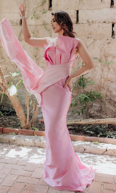 Terani Couture 232E1276 - Bow Bodice Strapless Evening Gown Special Occasion Dress