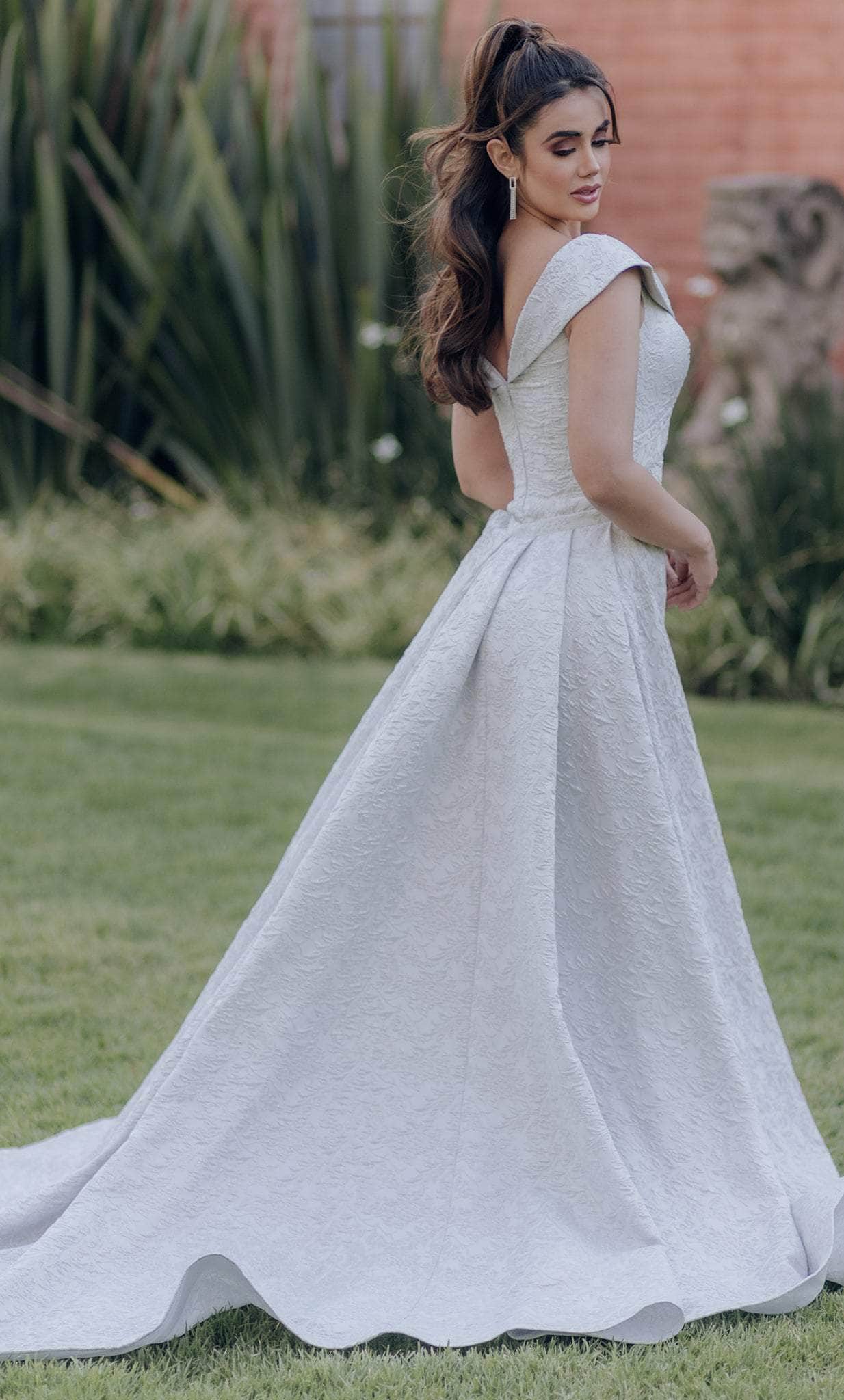 Terani Couture 232M1525 - Off Shoulder Brocade Evening Gown Special Occasion Dress