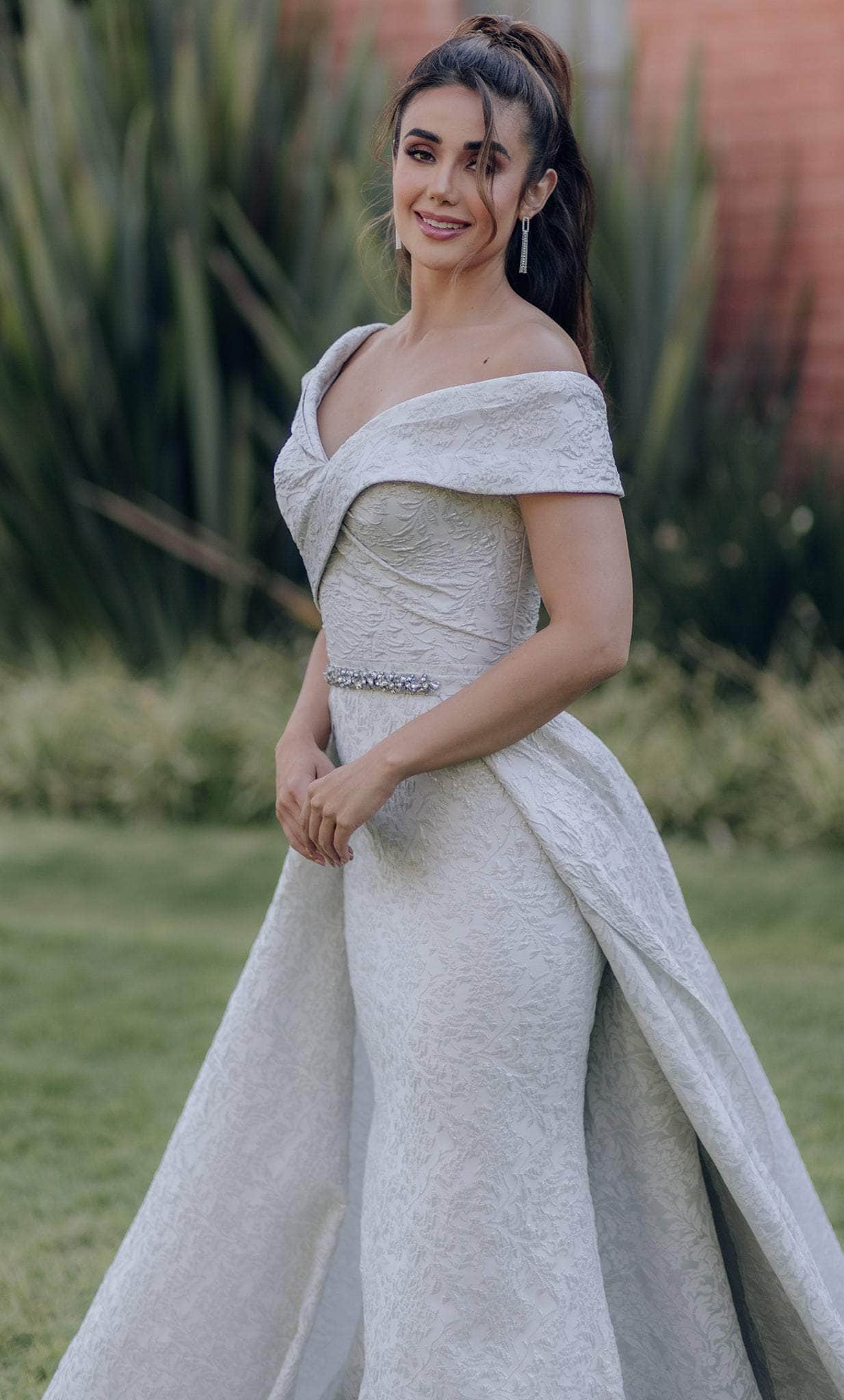 Terani Couture 232M1525 - Off Shoulder Brocade Evening Gown Special Occasion Dress