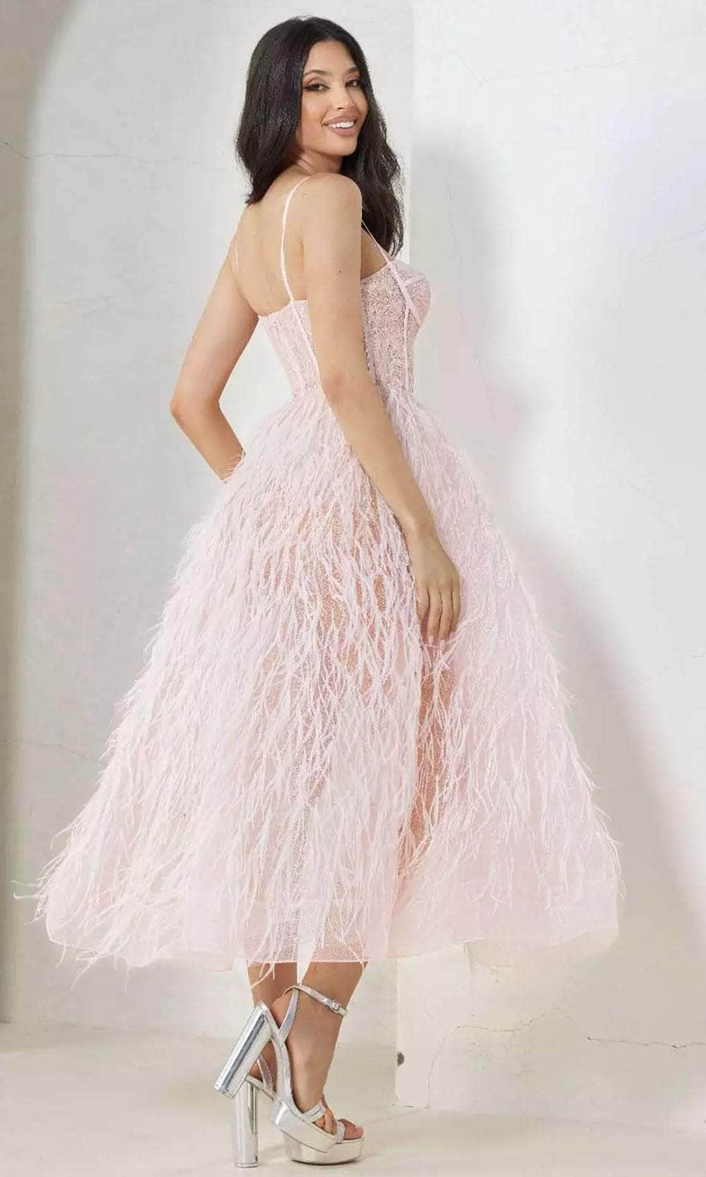 Terani Couture 241P2022 - Feather Corset Prom Dress Prom Dresses