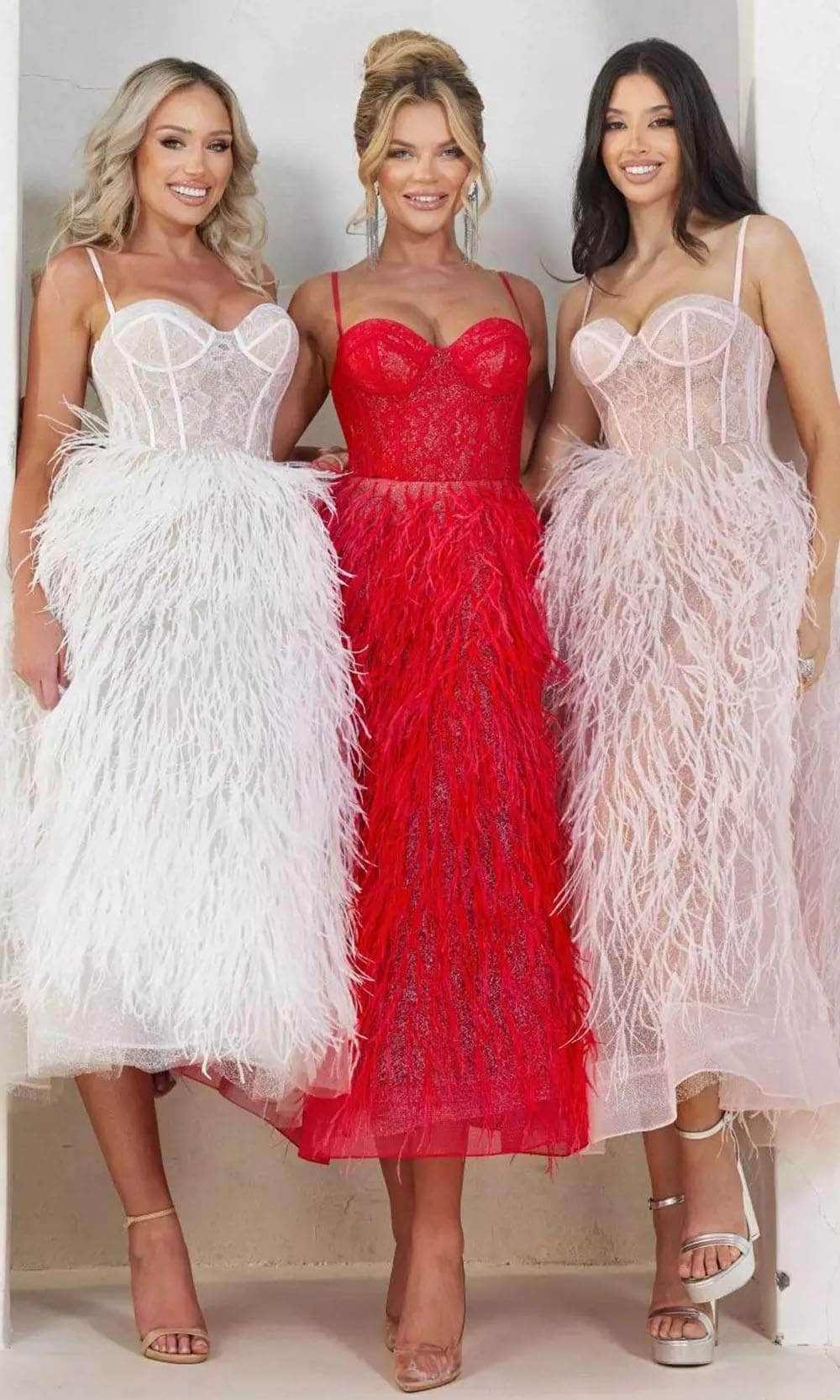 Terani Couture 241P2022 - Feather Corset Prom Dress Prom Dresses