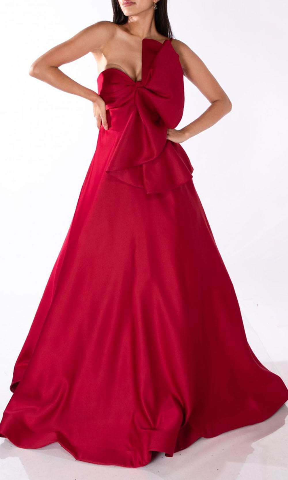 Terani Couture 241P2067 - Bow Ornate A-Line Evening Dress Evening Dresses