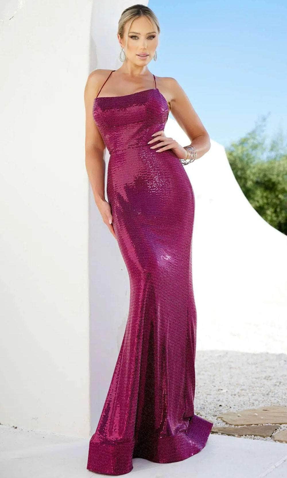 Terani Couture 241P2135 - Sequin Bodycon Prom Dress Prom Dresses 00 / Wine