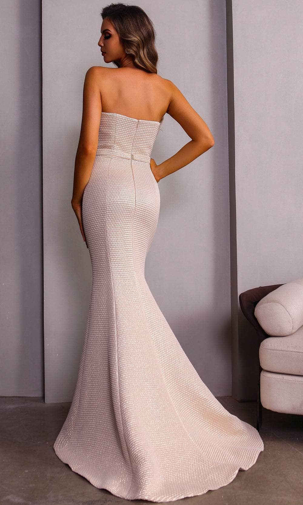Terani Couture 251E4276 - Strapless Floral Applique Evening Gown Evening Dresses
