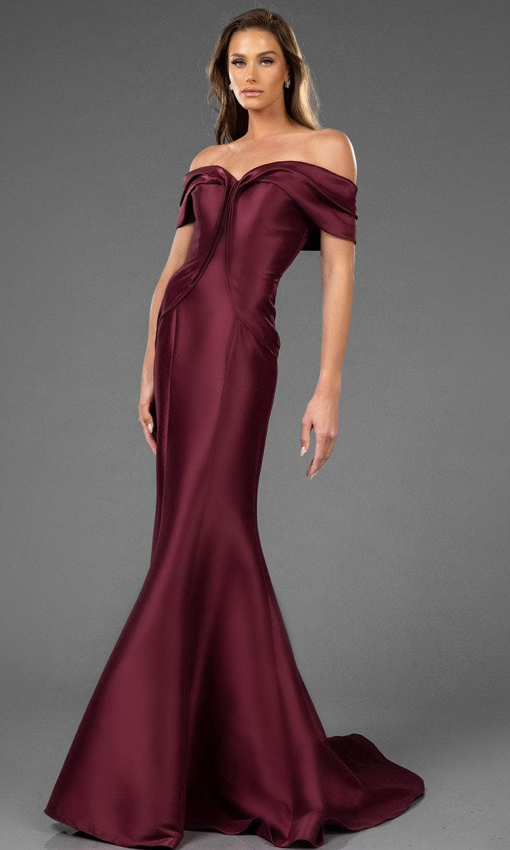 Terani Couture 251E4565 - Sweetheart Mermaid Evening Gown Evening Dresses 00 /  Wine