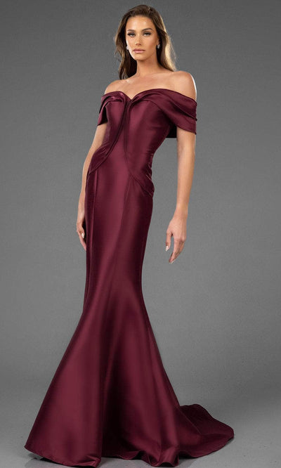 Terani Couture 251E4565 - Sweetheart Mermaid Evening Gown Evening Dresses 00 /  Wine