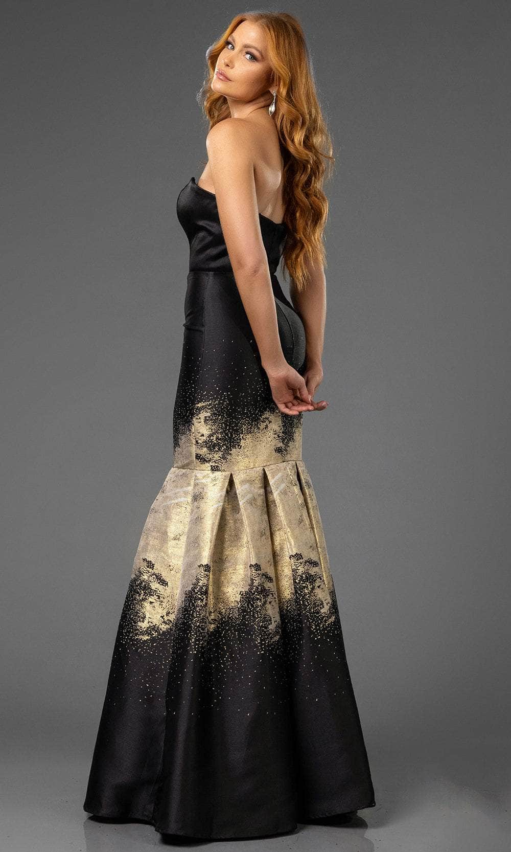 Terani Couture 251P0177 - Elegant Mikado Print Trumpet Prom Gown Evening Dresses