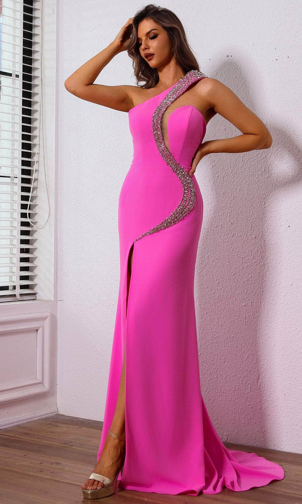 Terani Couture 251P4036 - Asymmetric Beaded Accent Prom Dress Evening Dresses