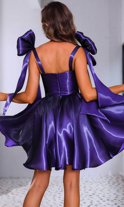 Terani Couture 251P4047 - Bow Accented Straps A-Line Cocktail Dress Cocktail Dresses