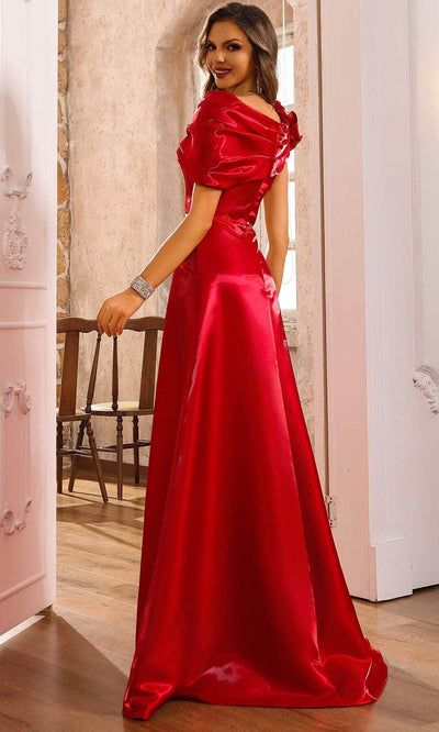 Terani Couture 251P4052 - Short Sleeve High Slit Prom Dress Mother of the Bride Dresses