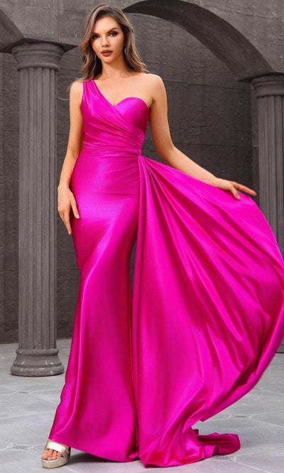 Terani Couture 251P4123 - One Shoulder Ruched Prom Dress Evening Dresses